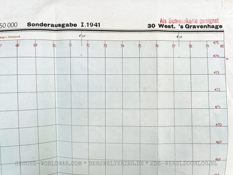 German map (Sonderausgabe) The Hague Netherlands 1941 - Image 2
