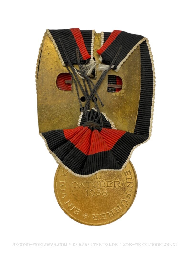 German Sudetenland Medal single mount with Prague Castle bar - Image 2