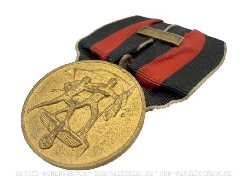 German Sudetenland Medal single mount with Prague Castle bar - Image 3