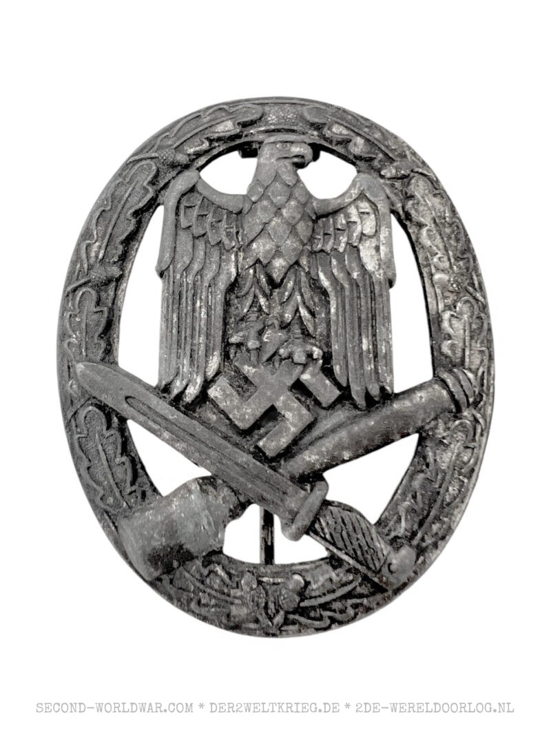 German General Assault Badge (Allgemeines Sturmabzeichen) silver class hollow Maybauer