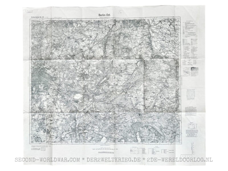 German map FLAK East Berlin 1938