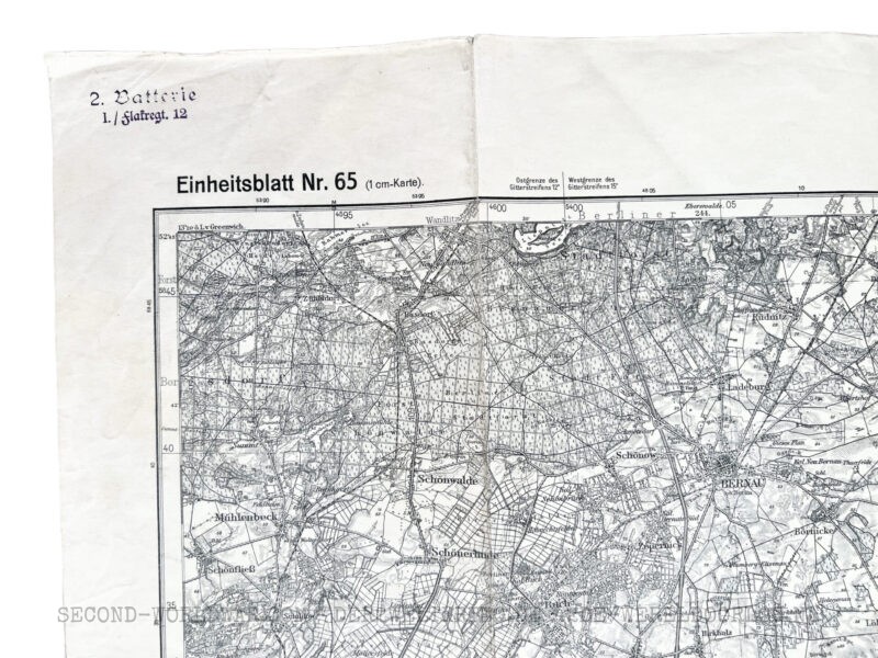German map FLAK East Berlin 1938 - Image 3