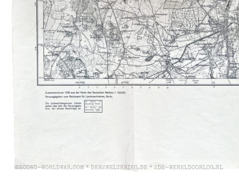 German map FLAK East Berlin 1938 - Image 5