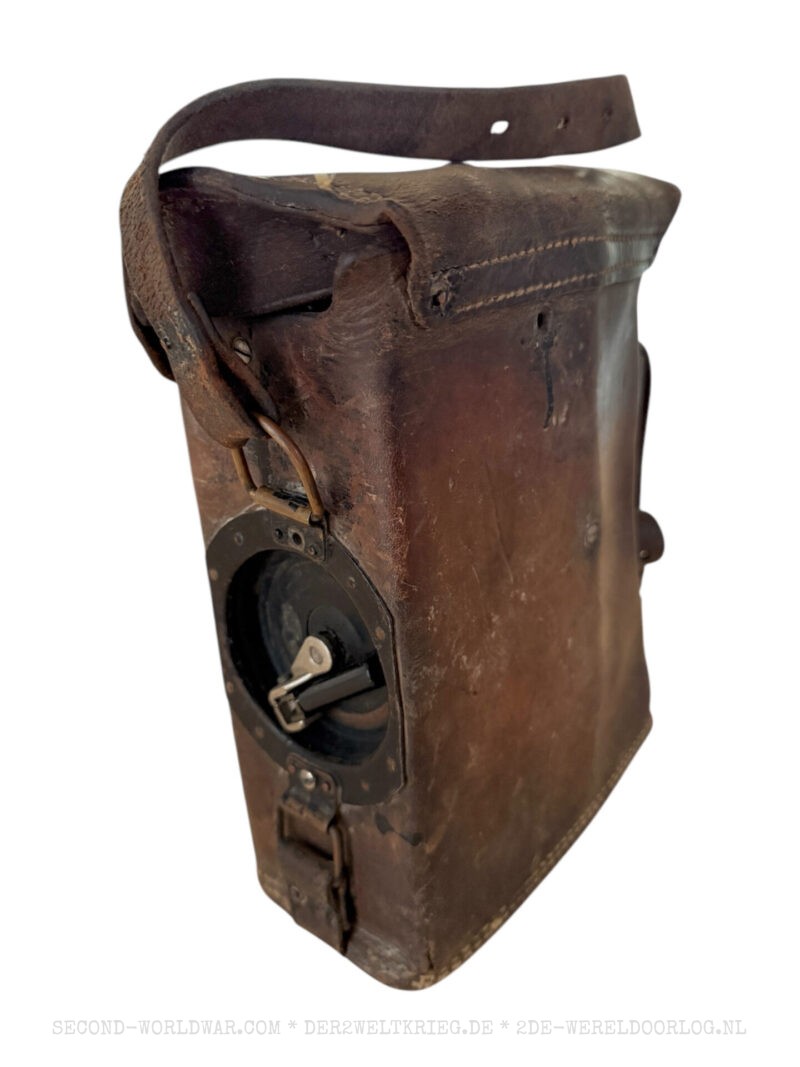 US Army Signal Corps EE-8-B field phone in leather case - Image 2