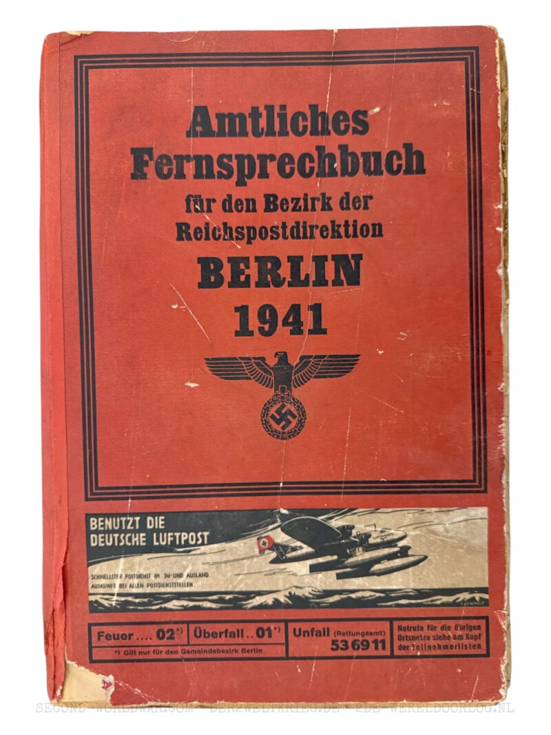 German telephone book Berlin 1941