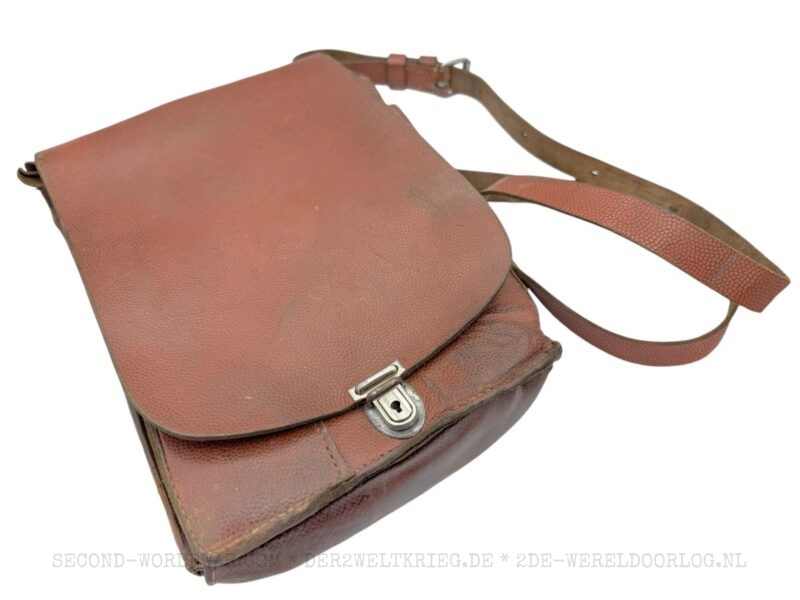 German brown leather map case