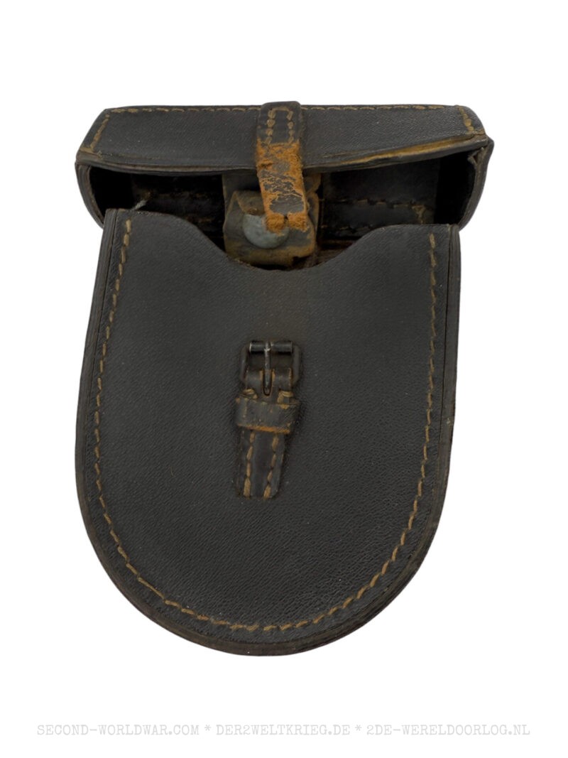 German single headphone (Kopffernhörer 33) in leather pouch - Image 2