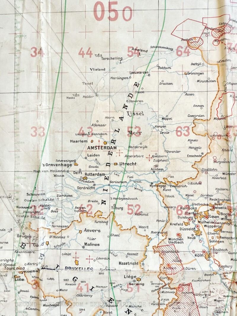 German Luftwaffe Navigation Map Western Europe 1939 - Image 6