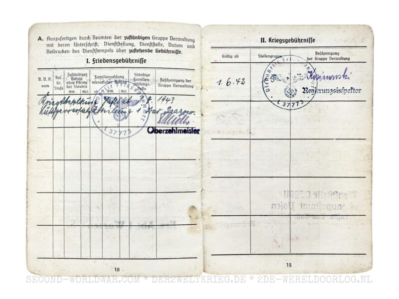 Luftwaffe Soldbuch anti-aircraft and Nebelkompanie officer - Image 13