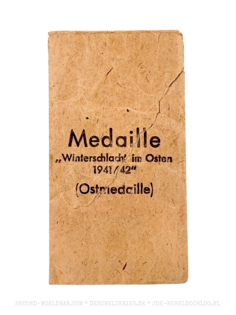 German Eastern Front Medal (Winterschlacht im Osten) issue bag B.H. Mayer