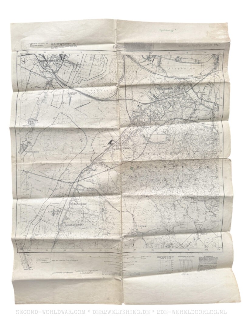 German Navigation Map Podejuch / Stettin 1936