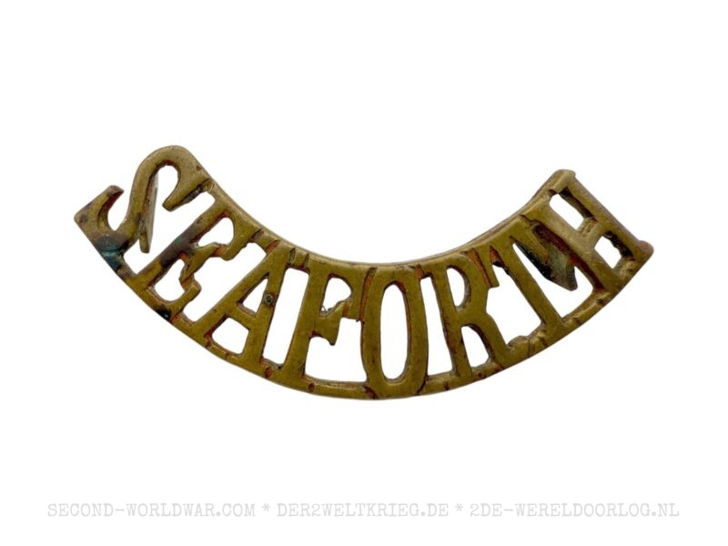 Canadian Seaforth Highlanders brass schoulder title