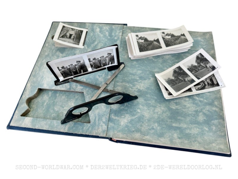 Die Soldaten des Führers im Felde hardcover book (blue) with 100 stereo photographs and glasses - Image 2