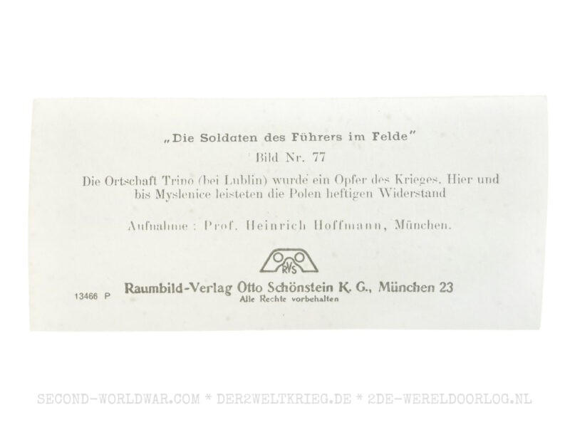 Die Soldaten des Führers im Felde stereo photograph number 77 - Image 2