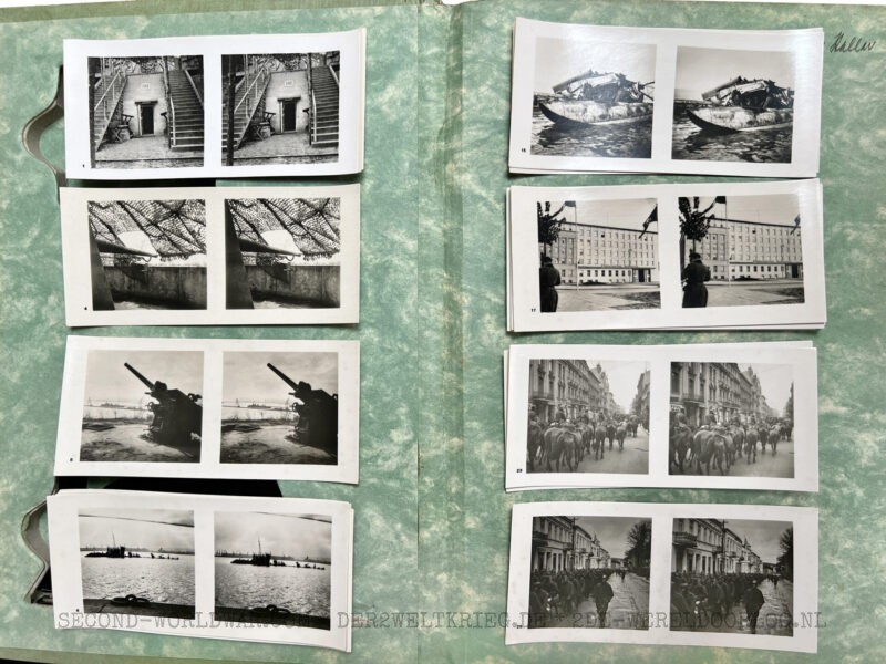 Die Soldaten des Führers im Felde hardcover book (green) with 100 stereo photographs and glasses - Image 6