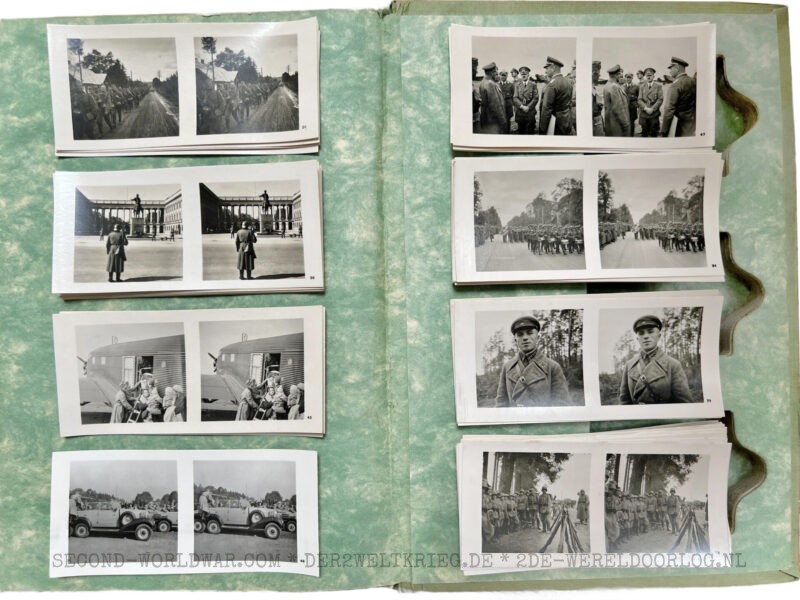 Die Soldaten des Führers im Felde hardcover book (green) with 100 stereo photographs and glasses - Image 7