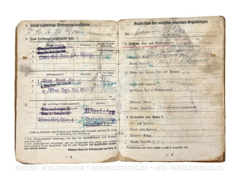 Wehrmacht Soldbuch 1944 - Image 4