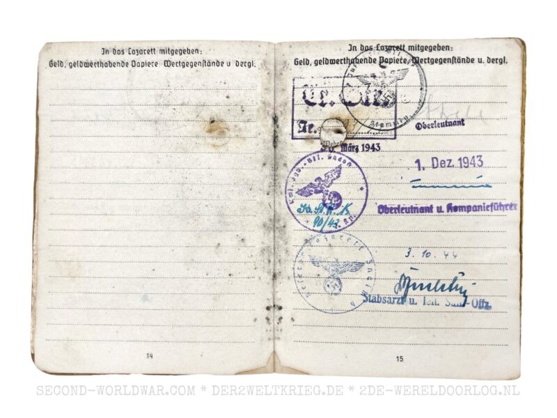 Wehrmacht Soldbuch 1944 - Image 11