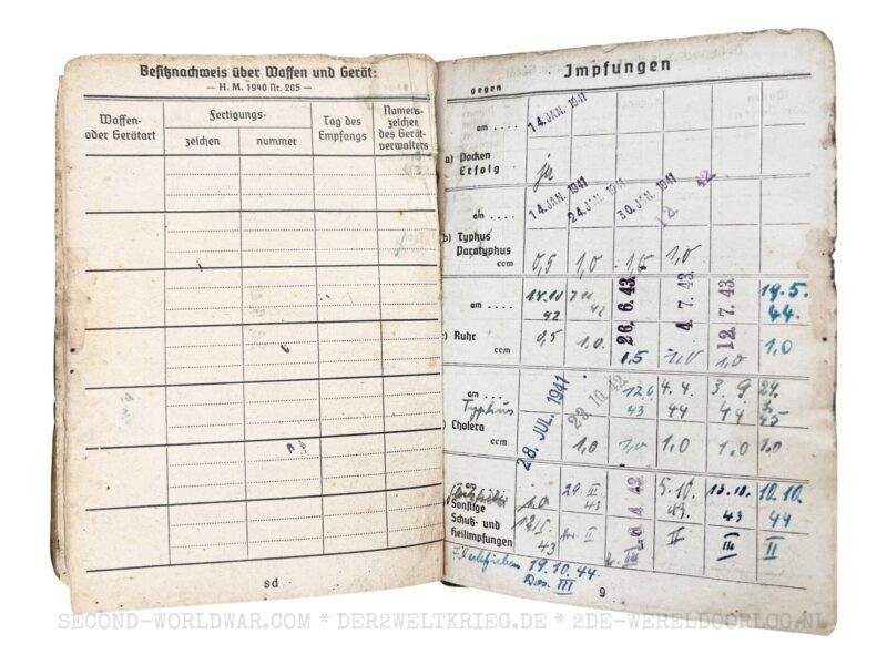 Wehrmacht Soldbuch 1944 - Image 10