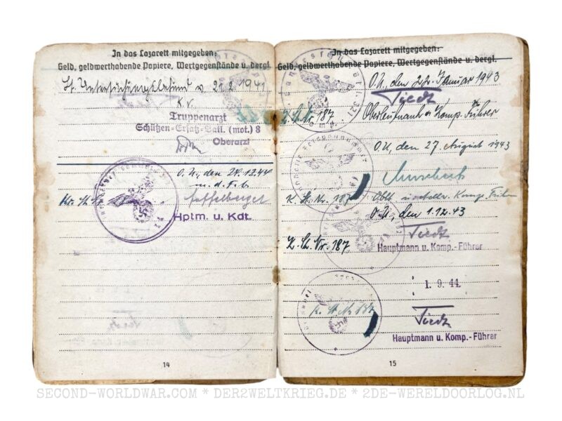 Wehrmacht Soldbuch 1944 - Image 12