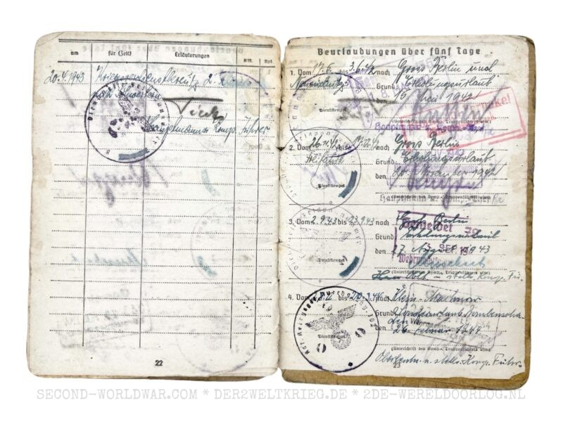 Wehrmacht Soldbuch 1944 - Image 15