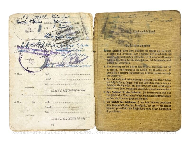 Wehrmacht Soldbuch 1944 - Image 16