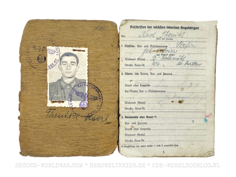 Wehrmacht Soldbuch with French certificate of discharge - Image 2