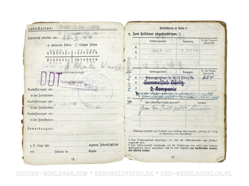 Wehrmacht Soldbuch with French certificate of discharge - Image 8