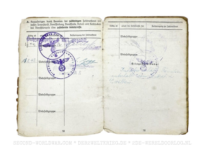 Wehrmacht Soldbuch with French certificate of discharge - Image 9
