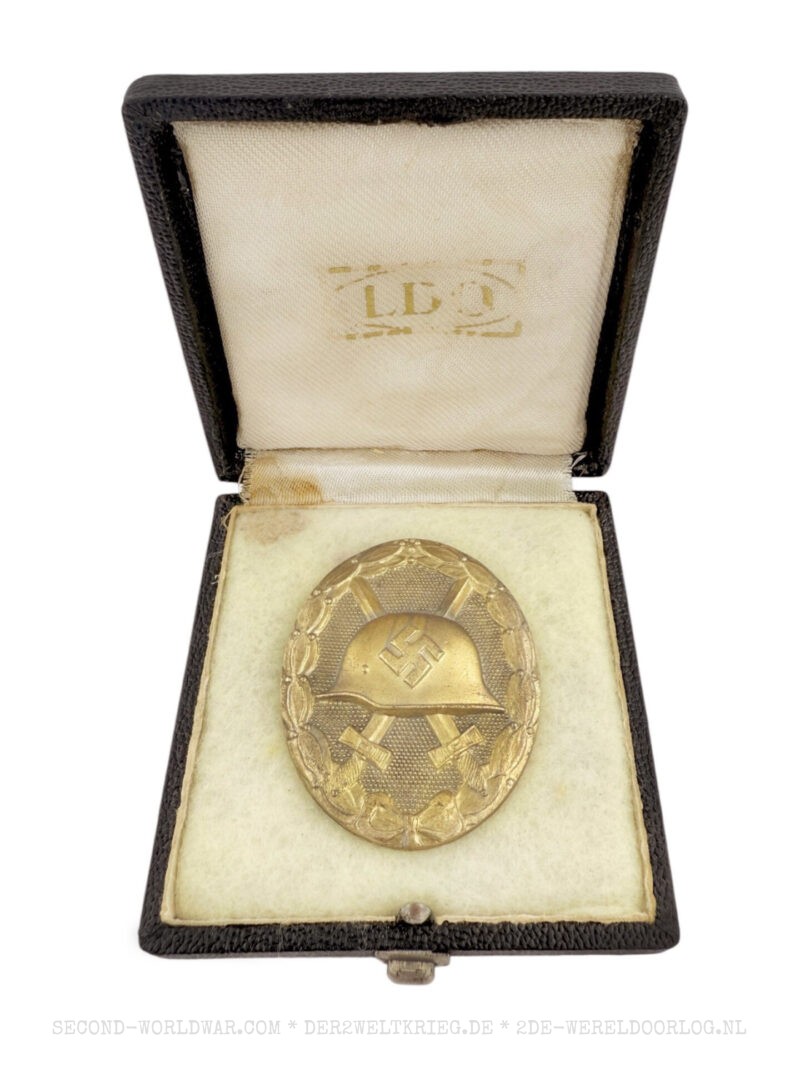German Wound Badge gold L/14 with LDO case