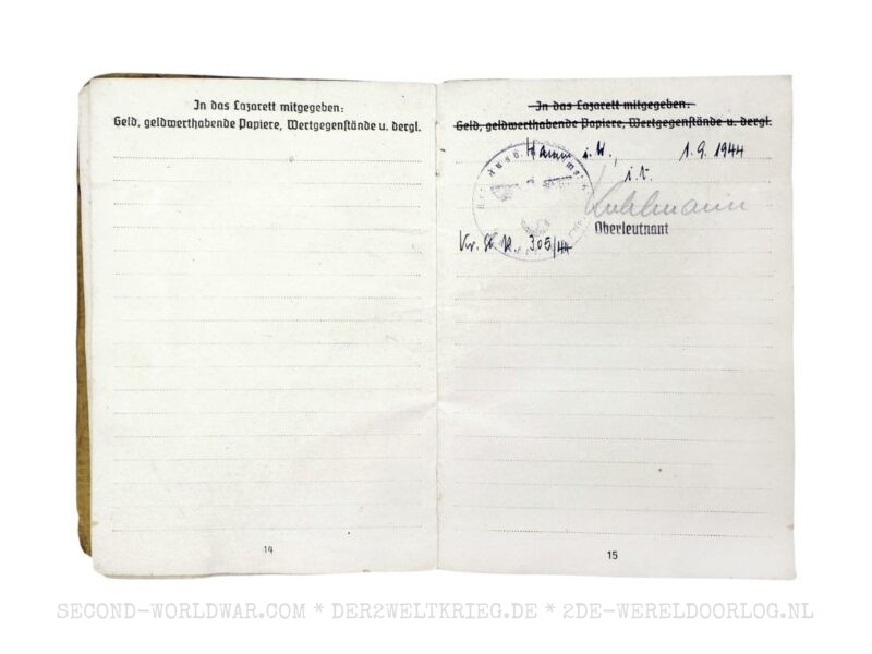 Wehrmacht Soldbuch Gunner 1944 - Image 8