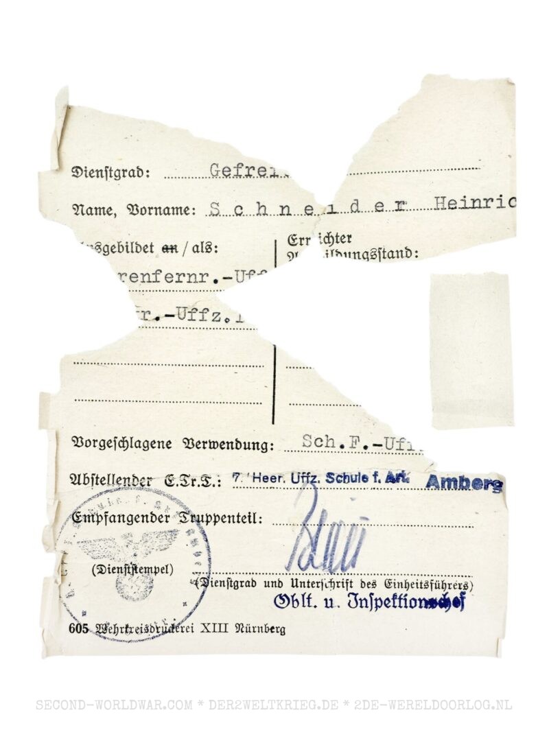 Wehrmacht Soldbuch Gunner 1944 - Image 12